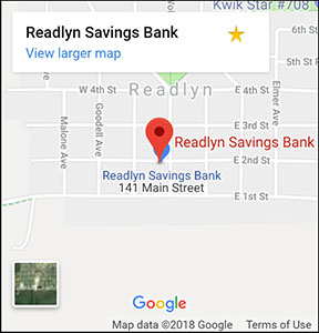Readlyn Savings Bank Map